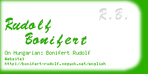 rudolf bonifert business card